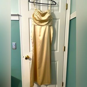 Champagne Satin Bridesmaid Dress, Size 4